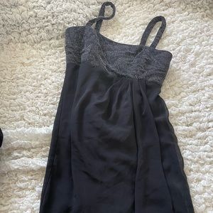 black mini dress